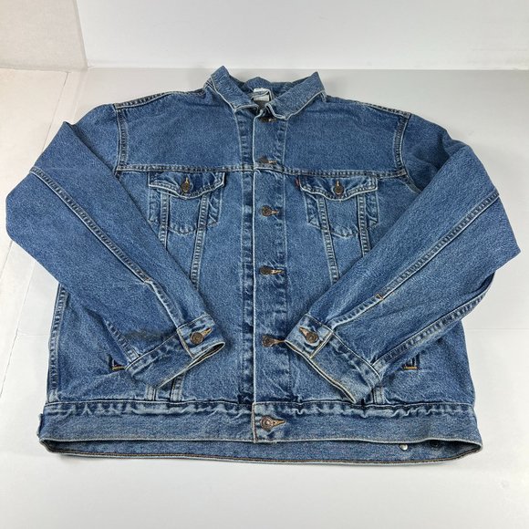 VTG Levi's Denim Jacket Extra Large Blue Trucker Type 3 Button Up 70507-0389 - Picture 1 of 14